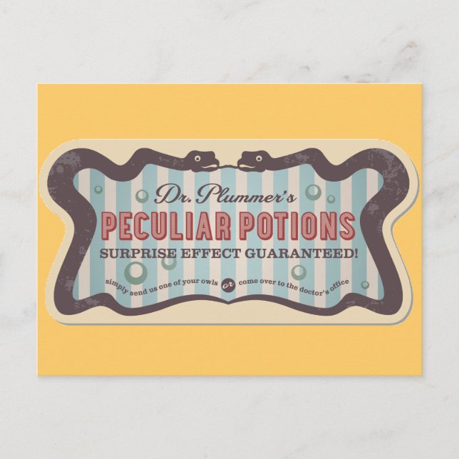 Carte postale Potions particulières (Devant)