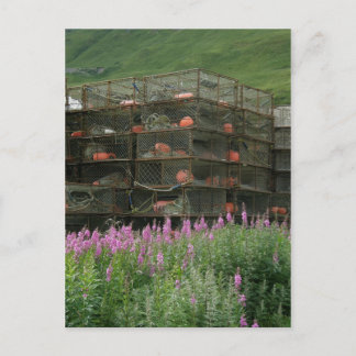 Carte Postale Pots de crabe entreposés dans Dutch Harbour, Alask