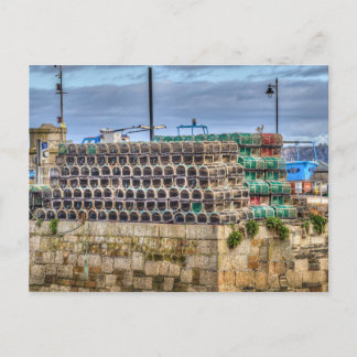 Carte Postale Pots de homard du port de Newquay