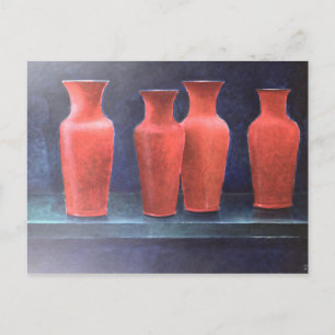 Carte Postale Pots rouges 1988