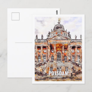 Carte Postale Potsdam Allemagne Fameux Travel Place Aquarelle