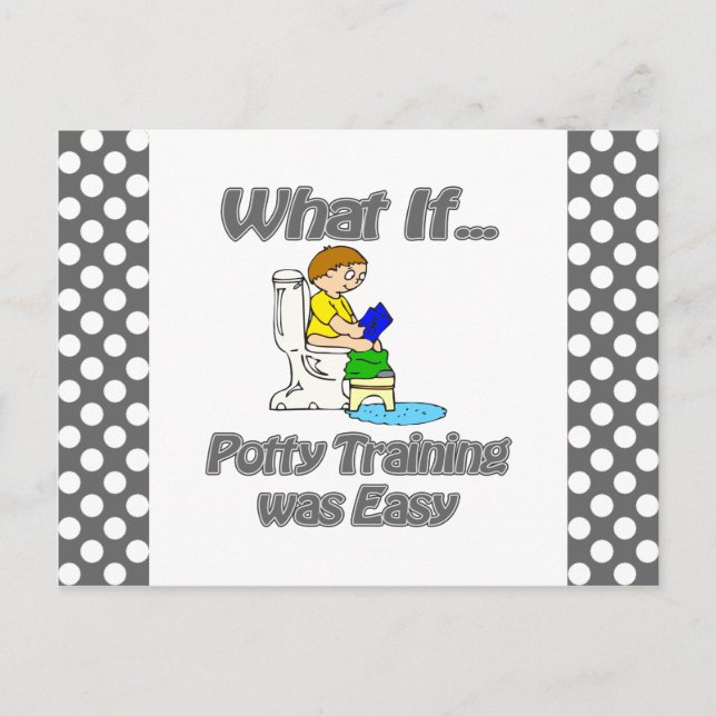 Carte Postale Potty Training was Easy (Devant)