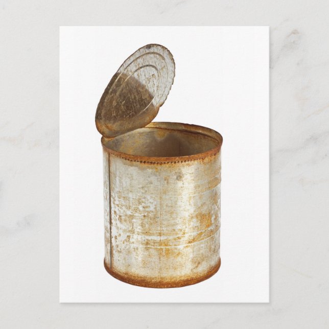 Carte Postale Poubelle d'étain rouillé (Devant)