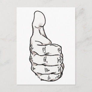 Carte Postale Pouce vers le haut