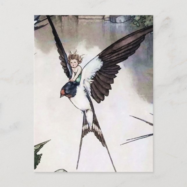 Carte Postale Poucelina par W Heath Robinson (Devant)