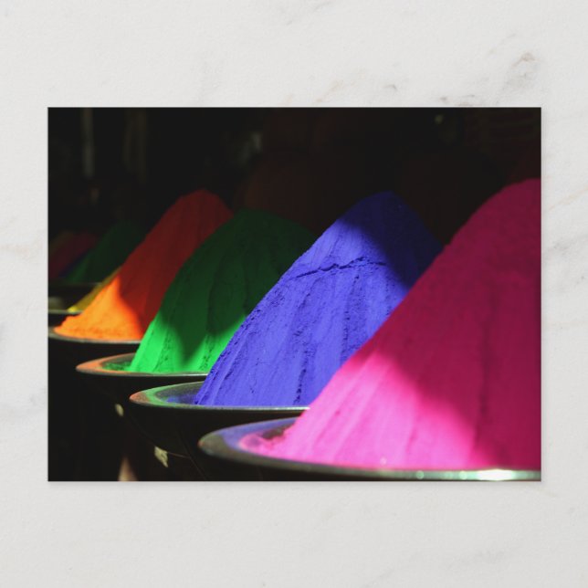 Carte Postale Poudres colorées Holi Hai (Devant)
