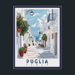 Carte Postale Pouilles, Italie : Un rétro<br><div class="desc">Découvrez la région enchanteresse des Pouilles,  en Italie,  avec cette carte postale de style vintage. Découvrez l'essence de ses maisons trulli pittoresques,  de ses plages cristallines et de sa délicieuse cuisine locale dans cette collection nostalgique.</div>