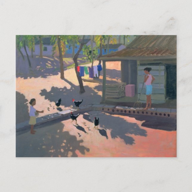Carte Postale Poules et poulets Cuba 1997 (Devant)
