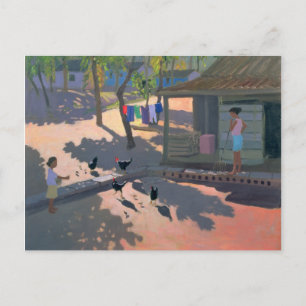 Carte Postale Poules et poulets Cuba 1997