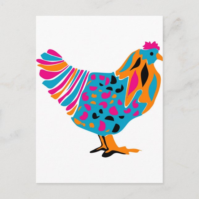 Carte Postale Poulet brillant (Devant)