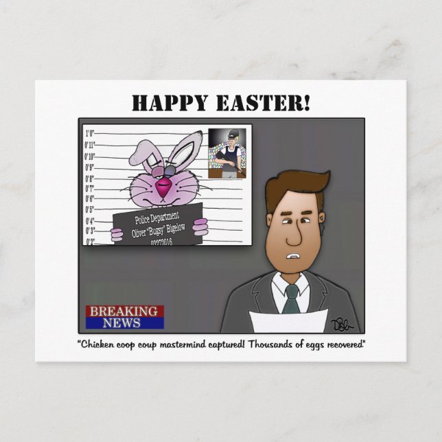 Carte postale Poulet Coop Coup de Pâques (Devant)