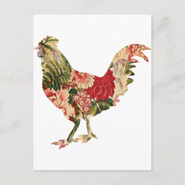 Carte Postale Poulet de Chintz (Devant)