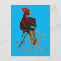 Poulet De Rooster À Vélo Vintage