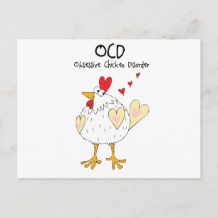 Carte Postale Poulet en amour