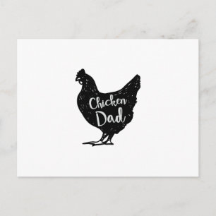 Carte Postale Poulet papa Poultry Love Fête des pères Cadeaux