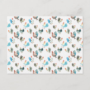 Carte Postale Poulets Amateurs De Poules De Pays