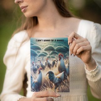 Carte Postale Poulets en itinérance libre