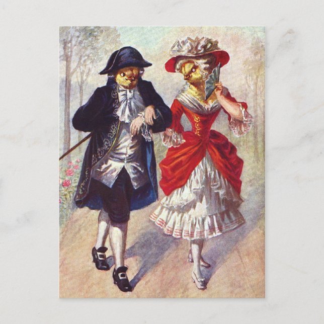 Carte Postale Poulets victoriens (Devant)