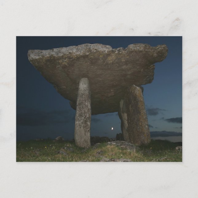 Carte Postale Poulnabrone Dolmen la nuit (Devant)
