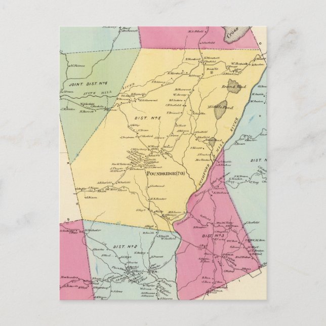 Carte Postale Poundridge, Ville (Devant)