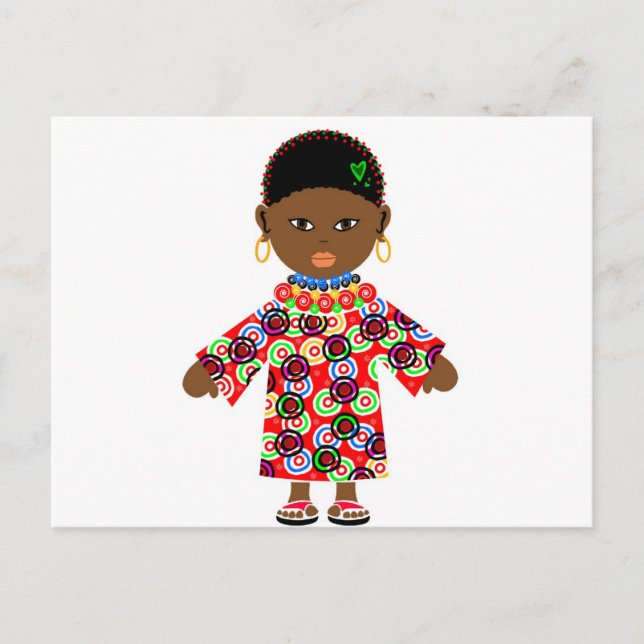 Carte Postale Poupée africaine (Devant)