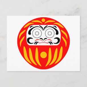 Carte Postale Poupée de daruma japonaise traditionnelle
