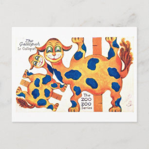 Carte Postale Poupée en papier d'animal vintage--Gallopah