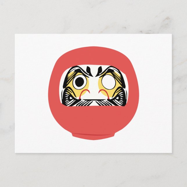 Carte Postale Poupée japonaise Daruma (Devant)