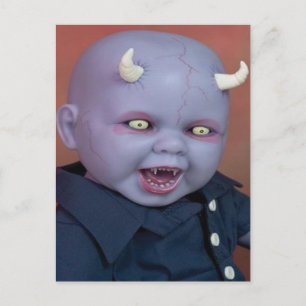 Carte Postale Poupée pour bébé du diable déplaisant