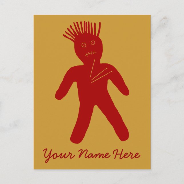 Carte Postale Poupée Voodolique Rouge Sang (Devant)