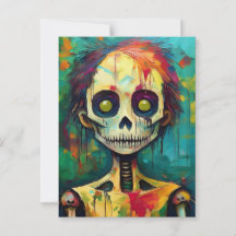 Poupée Zombie aux yeux jaunes