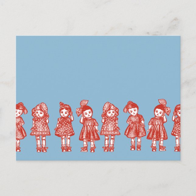 Carte Postale Poupées à l'ancienne (Devant)