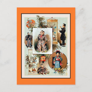 Carte Postale Poupées chinoises du XIXe siècle de style victorie