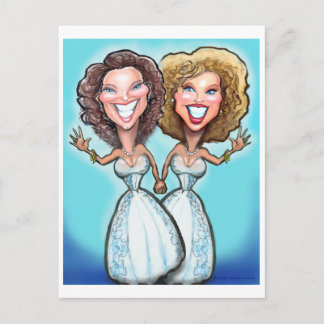 Carte Postale Poupées de gâteaux Mariages lesbiennes