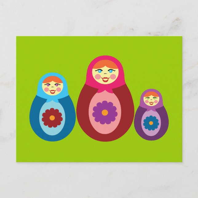 Carte Postale Poupées de Matryoshka (Devant)