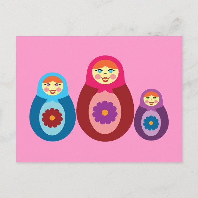 Carte Postale Poupées de Matryoshka (Devant)