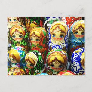 Carte Postale Poupées Matriochka Souvenir Photo
