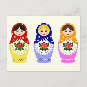 Carte Postale Poupées matryoshka russes