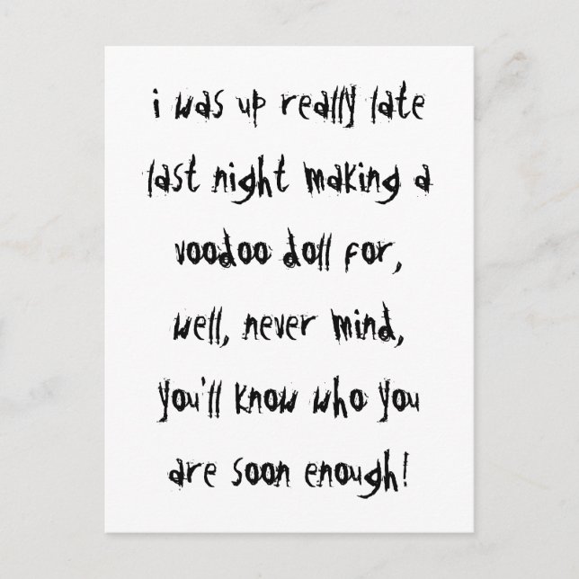 Carte Postale Poupées vaudou (Devant)