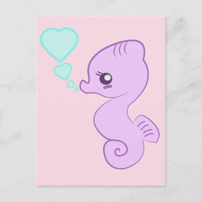 Carte postale pour bébé chéri Seahorse (Devant)