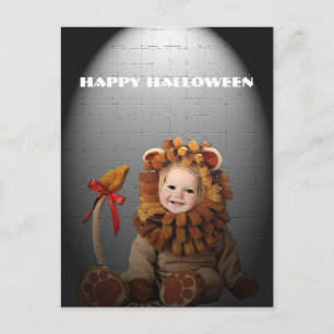 Carte postale pour bébé Lion Halloween
