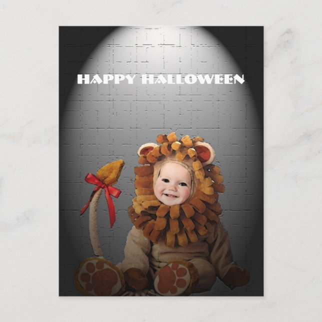 Carte postale pour bébé Lion Halloween (Devant)