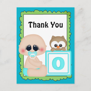 Carte postale pour bébé Merci