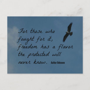 Carte Postale Pour ceux qui se sont battus pour elle, la liberté