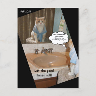 Carte postale pour chat amusant pour envoyer des a