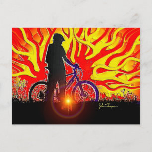 Carte postale pour cycliste lame