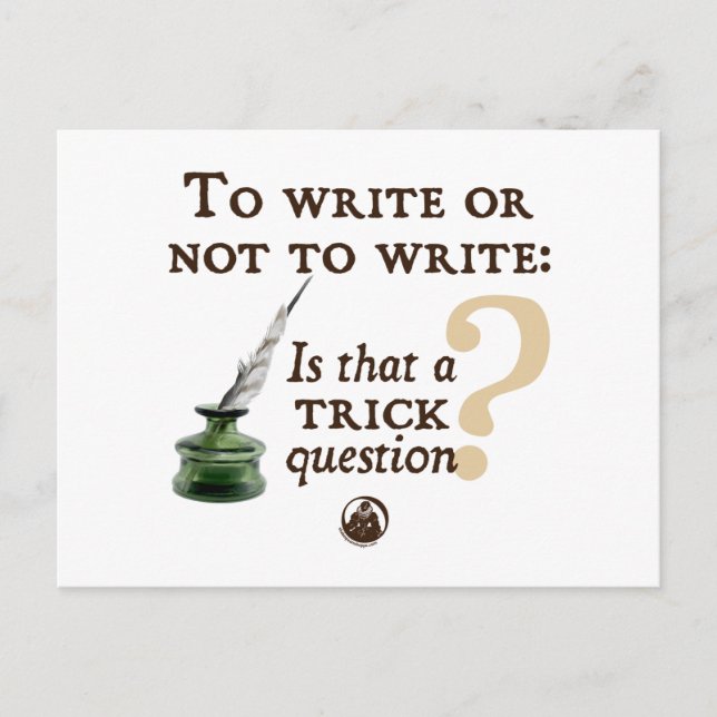 Carte Postale Pour écrire ou ne pas écrire (Devant)