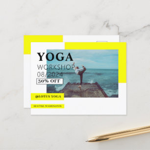 Carte postale pour entreprise de cours de yoga