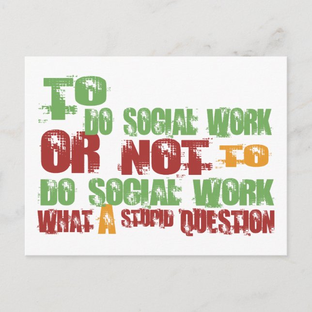 Carte Postale Pour faire du travail social (Devant)