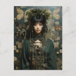 Carte postale pour femme papillon